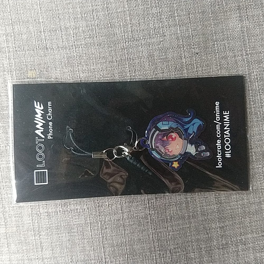 Loot Anime Phone Charm Astronaut Space Girl Purple Hair Star Manga Gift Stocking